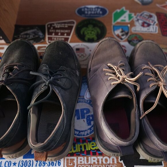 Reef Boat Loafer Slip-On Tie Cushion Shoes 2 pairs M11- DARK BLUE + GRAY - Picture 3 of 10
